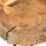 vidaXL Table de salon avec 6 perches 35 cm massif acaciahout