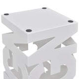 vidaXL Umbrella and Walking Stick Holder White Square Steel 48.5 cm