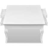 vidaXL Coffee table with 4 drawers white
