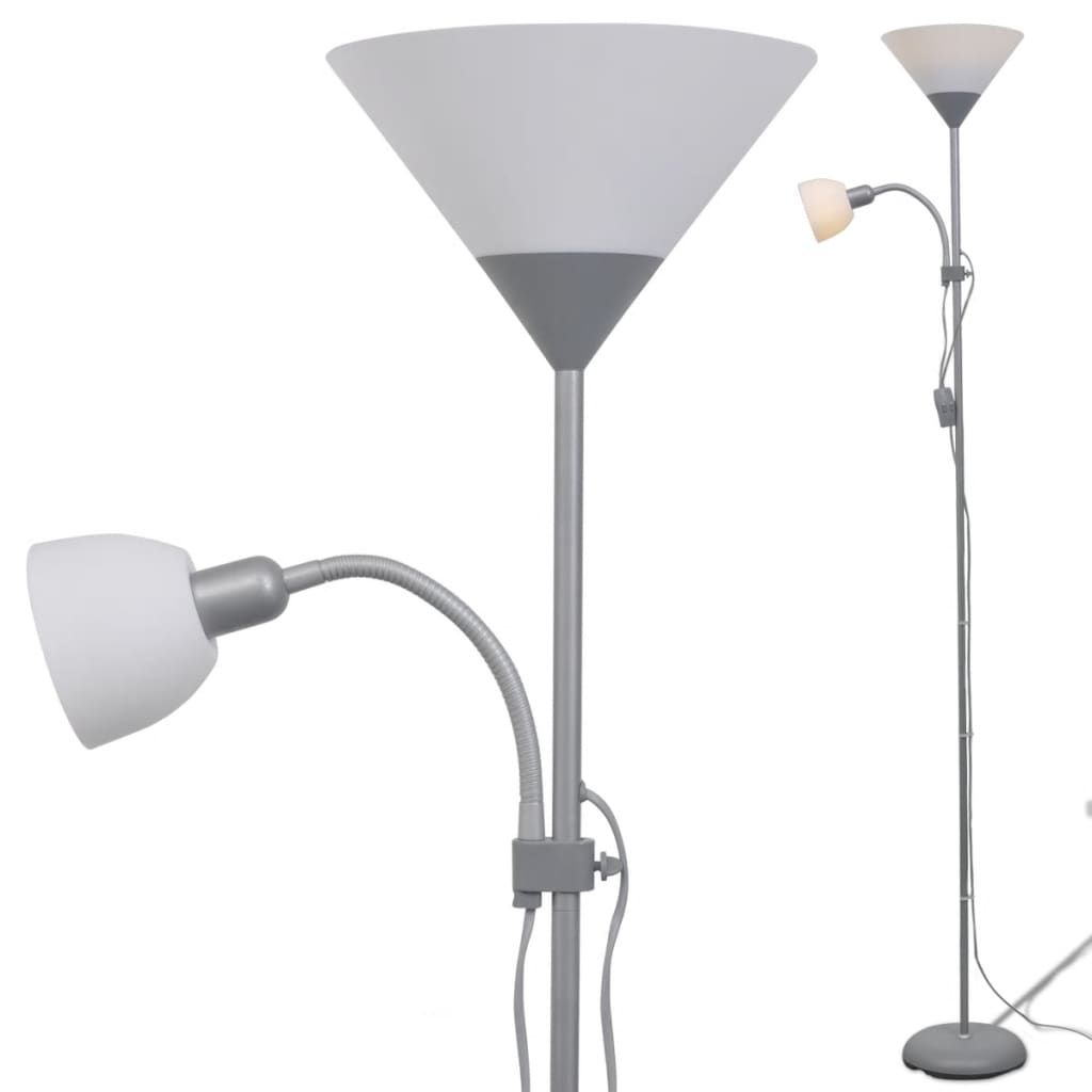 vidaXL Floor Lamp grey