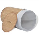 vidaXL Laundry Basket Round Bamboo Natural