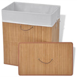 vidaXL Rectangular Laundry Basket Bamboo Natural
