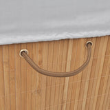 vidaXL Rectangular Laundry Basket Bamboo Natural
