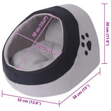 vidaXL Cat Basket M grey and black