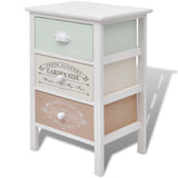 vidaXL French Storage Cabinet with 3 Drawers Wood
