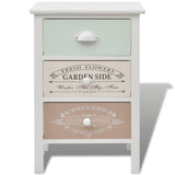 vidaXL French Storage Cabinet with 3 Drawers Wood