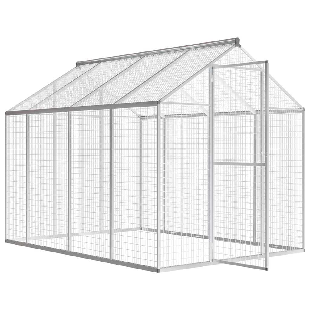 vidaXL Aviary 178x242x192 cm aluminium