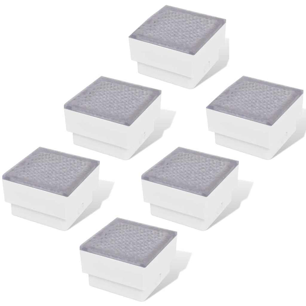 vidaXL Ground Spotlights 6 pcs LED 100x100x68 mm