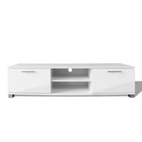 vidaXL TV Cabinet 120x40.5x35 cm High Gloss White