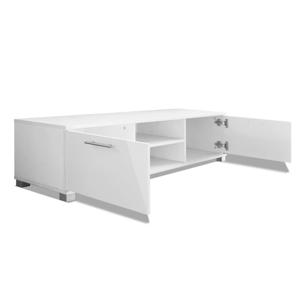 vidaXL TV Cabinet 120x40.5x35 cm High Gloss White