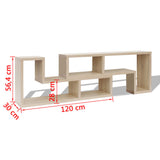 vidaXL TV Cabinet Double L-shaped Oak