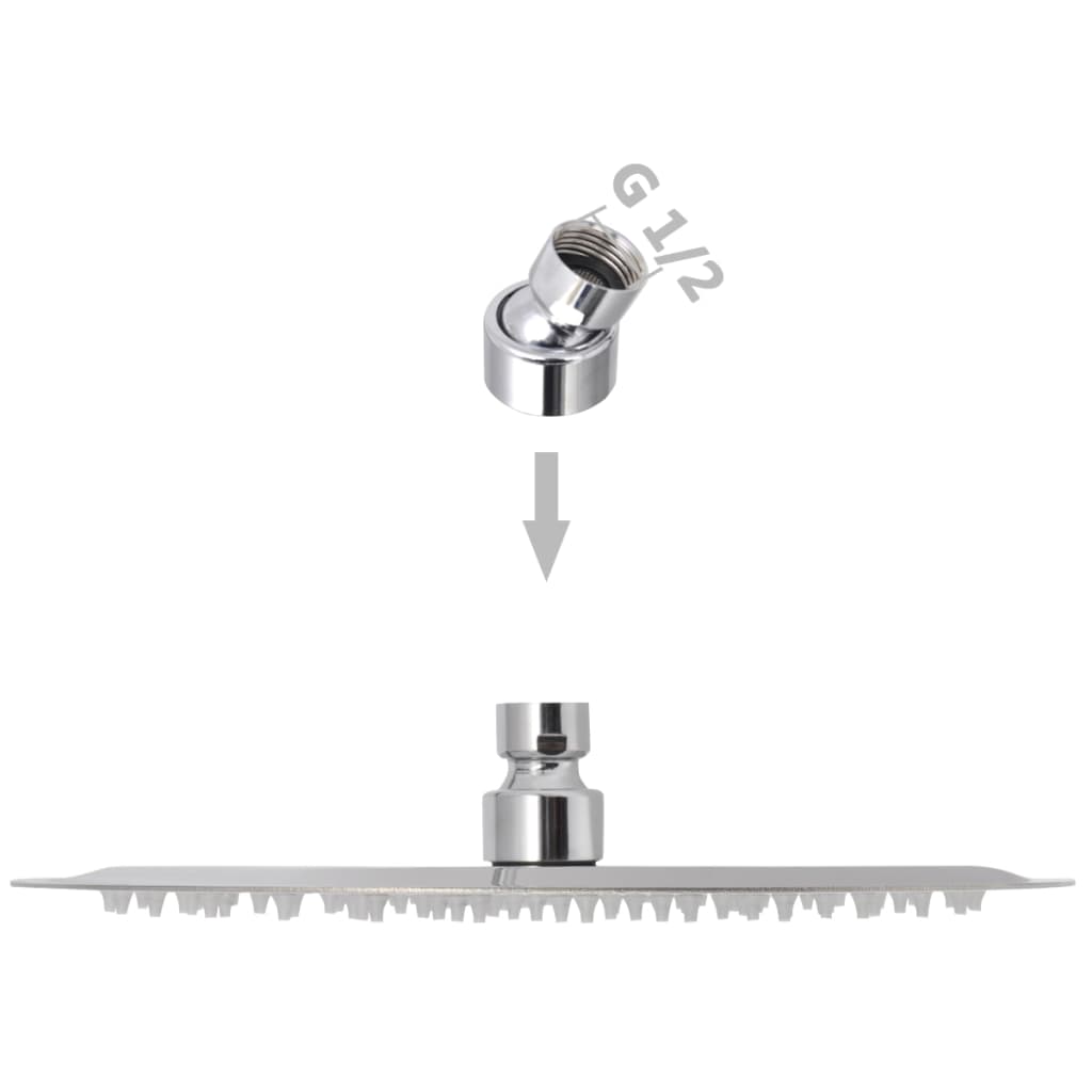 vidaXL Round Rain Shower Head 20 cm Stainless Steel
