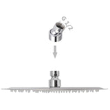 vidaXL Round Rain Shower Head 20 cm Stainless Steel