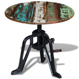 vidaXL Side Table 60x(42-63) cm Solid Reclaimed Wood and Cast Iron