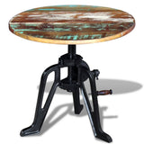 vidaXL Side Table 60x(42-63) cm Solid Reclaimed Wood and Cast Iron