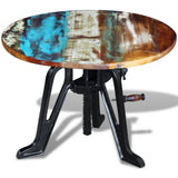 vidaXL Side Table 60x(42-63) cm Solid Reclaimed Wood and Cast Iron