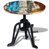vidaXL Side Table 60x(42-63) cm Solid Reclaimed Wood and Cast Iron