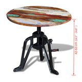 vidaXL Side Table 60x(42-63) cm Solid Reclaimed Wood and Cast Iron