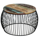 vidaXL Coffee Table Round 68x37 cm Solid Reclaimed Wood
