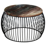 vidaXL Coffee Table Round 68x37 cm Solid Reclaimed Wood