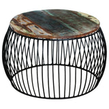 vidaXL Coffee Table Round 68x37 cm Solid Reclaimed Wood