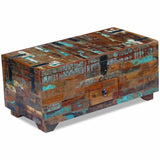 vidaXL Coffee table chest 80x40x35 cm solid reclaimed wood