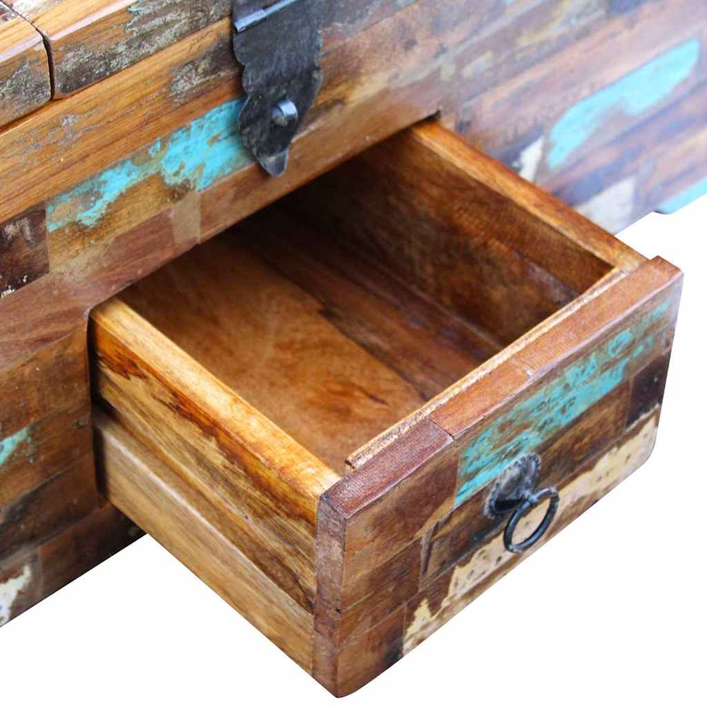 vidaXL Coffee table chest 80x40x35 cm solid reclaimed wood