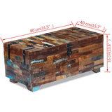 vidaXL Coffee table chest 80x40x35 cm solid reclaimed wood