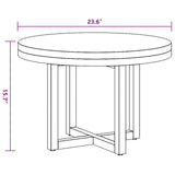 vidaXL Salontafel massif teakhout dur 60 cm