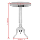 vidaXL Bijzettafel rond aluminium zilver