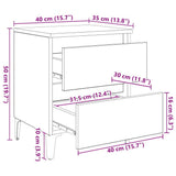 vidaXL Nightstand 40x35x50 cm Engineered Wood White