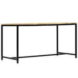 vidaXL Dining Table 140x70x75 cm Solid Rough Mango Wood