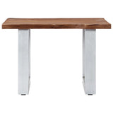 vidaXL Coffee Table with Live Edges 60x60x40 cm Acacia Wood