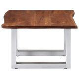 vidaXL Coffee Table with Live Edges 60x60x40 cm Acacia Wood
