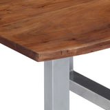 vidaXL Coffee Table with Live Edges 60x60x40 cm Acacia Wood