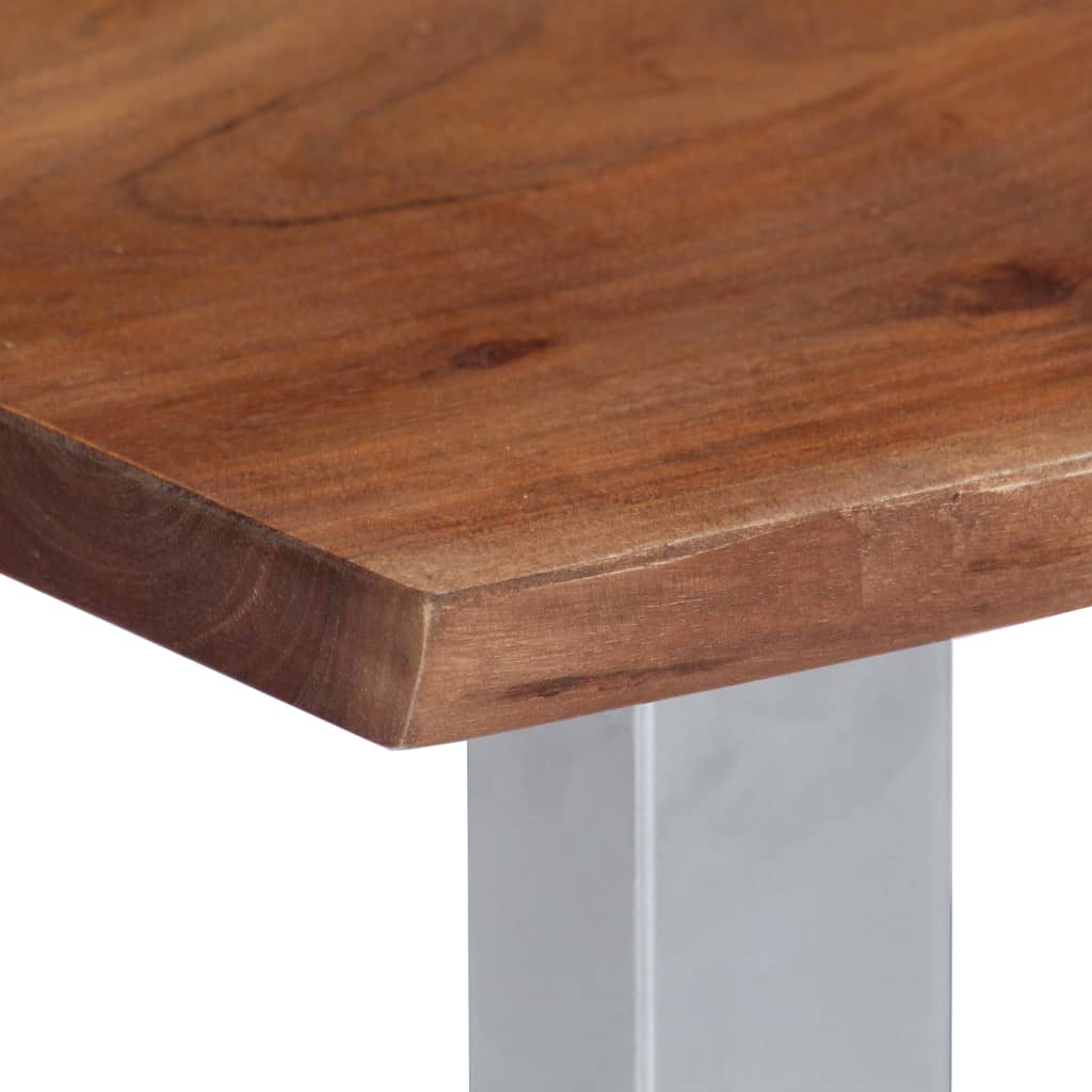 vidaXL Coffee Table with Live Edges 60x60x40 cm Acacia Wood