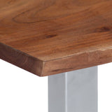 vidaXL Coffee Table with Live Edges 60x60x40 cm Acacia Wood
