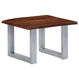 vidaXL Coffee Table with Live Edges 60x60x40 cm Acacia Wood
