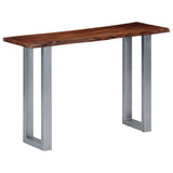 vidaXL Wandtafel 115x35x76 cm massief acaciahout en ijzer