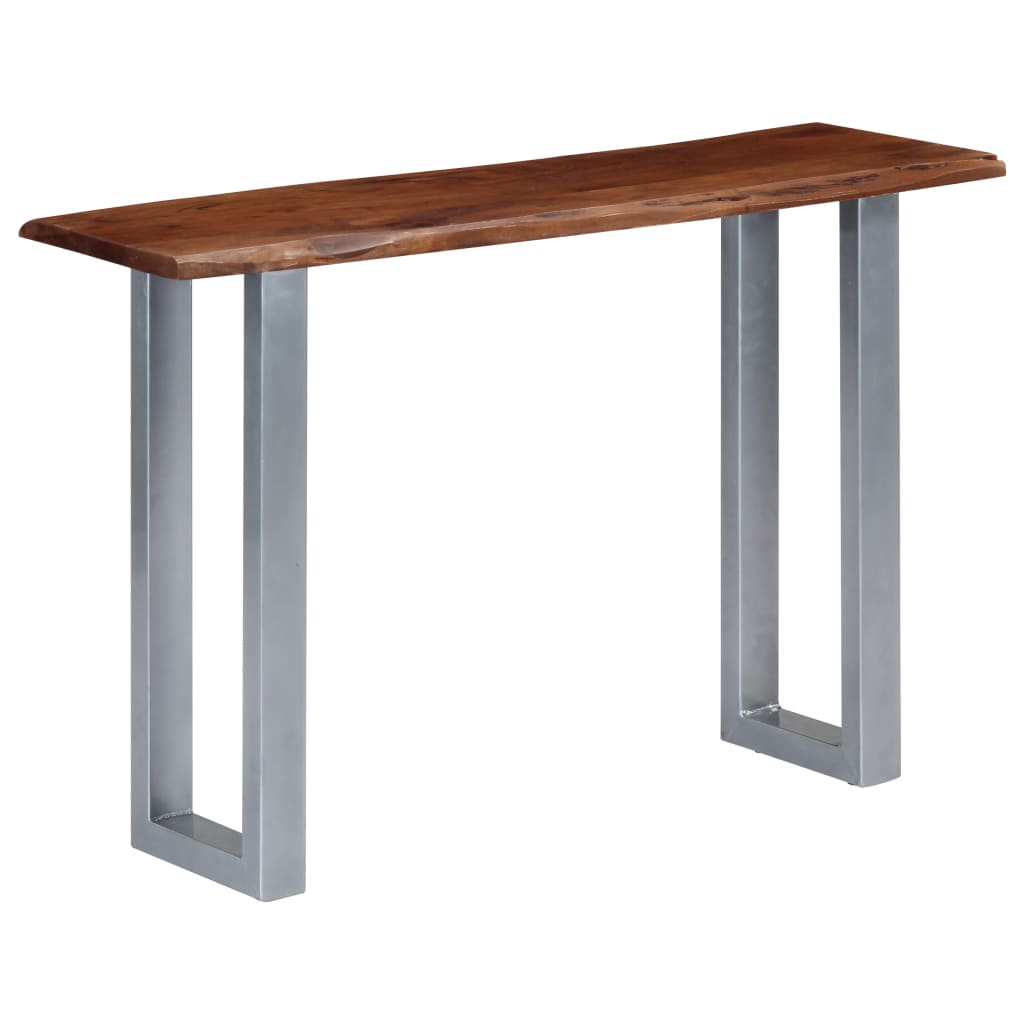 vidaXL Wandtafel 115x35x76 cm massief acaciahout en ijzer
