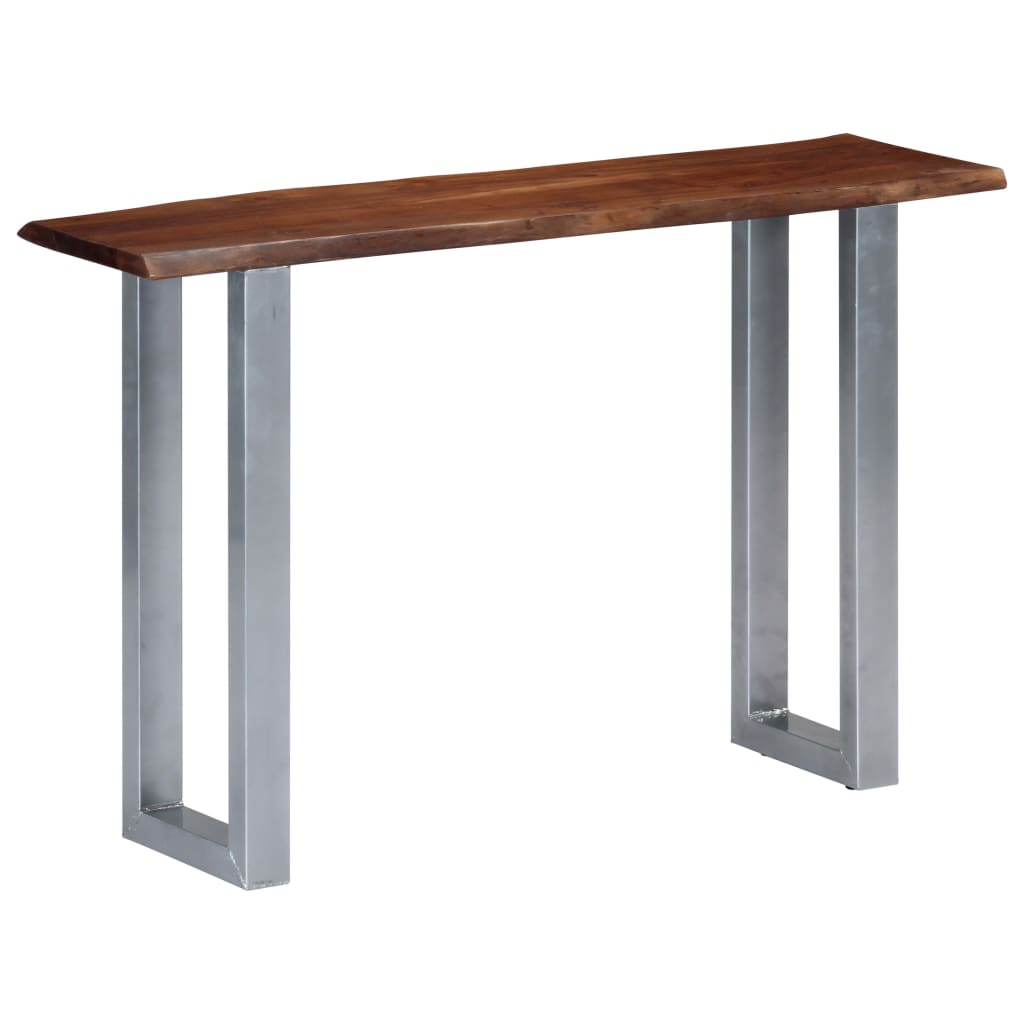 vidaXL Wandtafel 115x35x76 cm massief acaciahout en ijzer