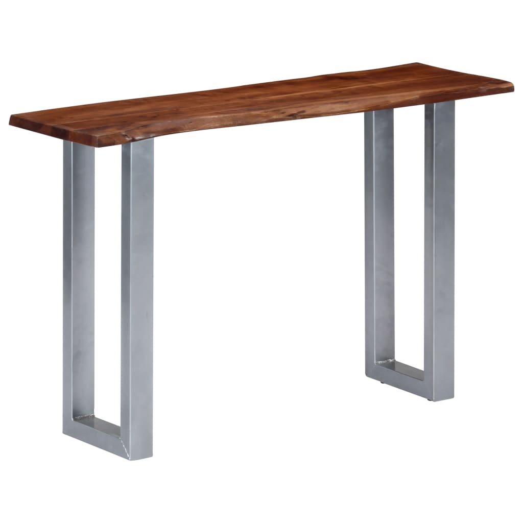vidaXL Wandtafel 115x35x76 cm massief acaciahout en ijzer