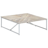 vidaXL Salontafel 110x110x36 cm massief mangohout