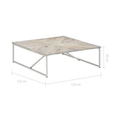 vidaXL Salontafel 110x110x36 cm massief mangohout