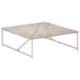 vidaXL Salontafel 110x110x36 cm massief mangohout