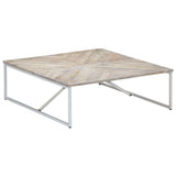 vidaXL Salontafel 110x110x36 cm massief mangohout