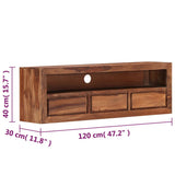 vidaXL TV cabinet 120x30x40 cm solid acacia wood
