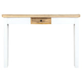 vidaXL Tableau mural 110x35x75 cm massif mangohout blanc et brun