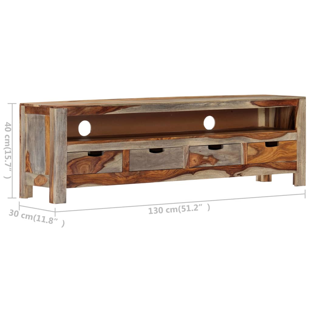 vidaXL TV cabinet 130x30x40 cm solid acacia wood
