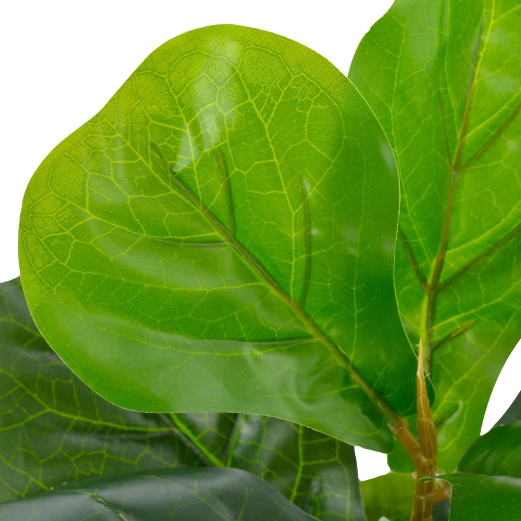 vidaXL Artificial Fiddle Leaf Fig Plant with Pot 45 cm Green